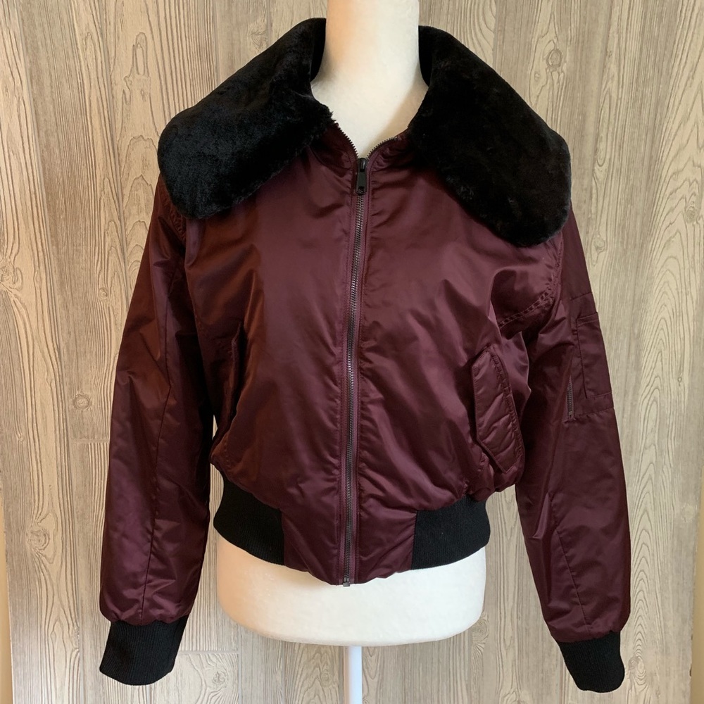 NWT Forever 21 Maroon & Black Jacket